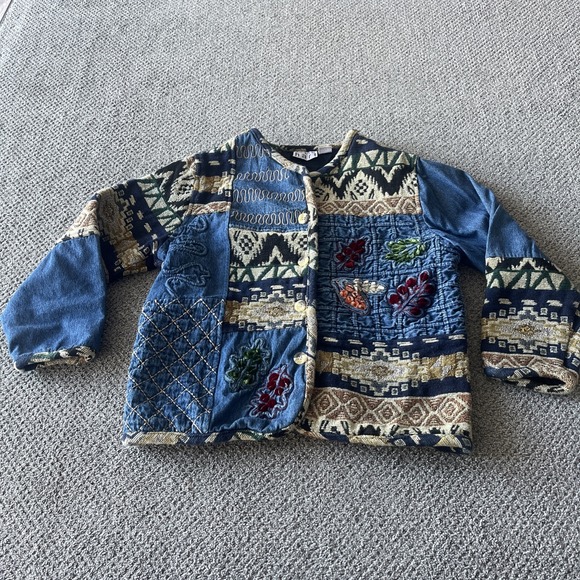 karen hart Jackets & Blazers - Vintage Embroidered Boho, Festival Navaho Jacket. Karen Hart. M Denim